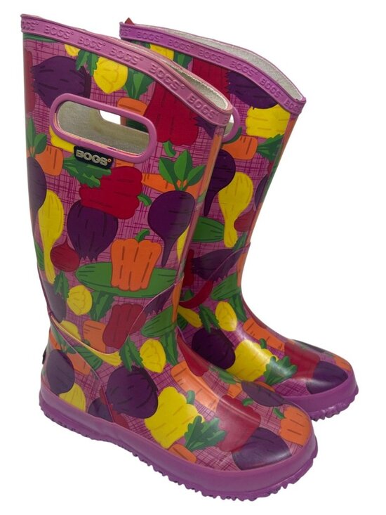 Bogs Women’s 6 Veggie Print Rain Boots Colorful Waterproof Garden Boots - Picture 1 of 8